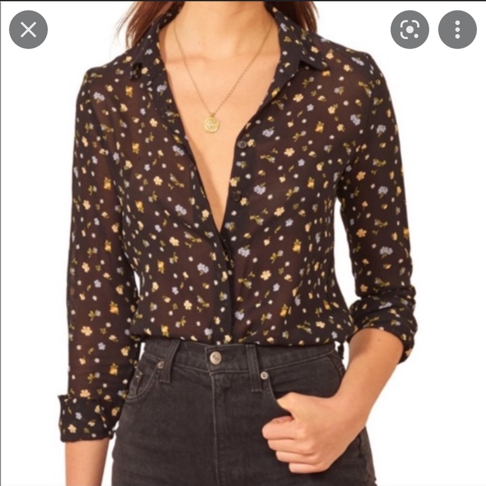 Reformation Violet Blouse